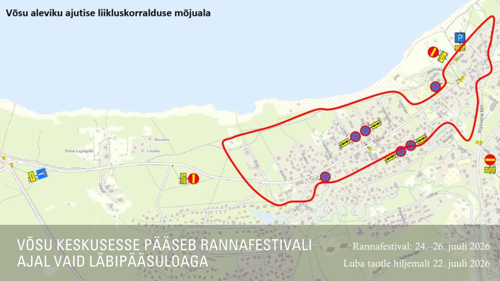 VÕSU KESKUSESSE PÄÄSEB RANNAFESTIVALI AJAL vaid LÄBIPÄÄSULOAGA.jpg